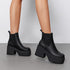 DAMEN PLATEAU BLOCKABSATZ STIEFELETTEN
